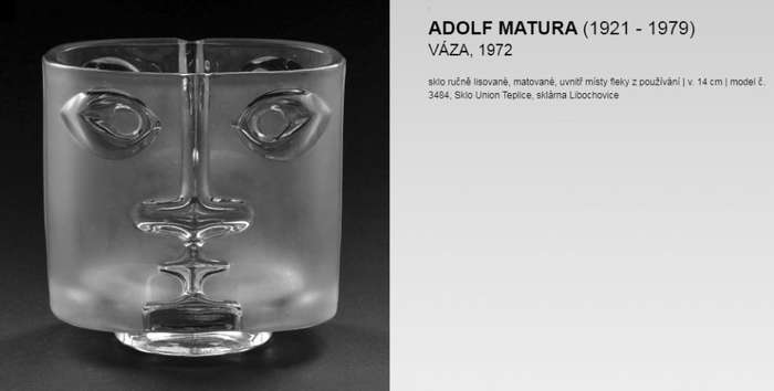 ICONIC COLLECTOR`S ITEM: CZECH ART GLASS: `MATURA`S HEAD` 1972 DESIGNED BY ALFRED MATURA (1921-1979)