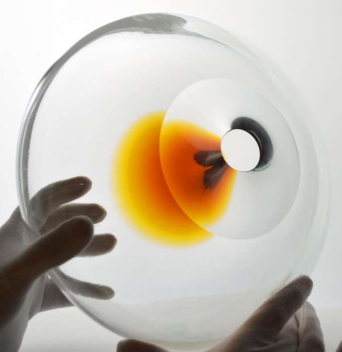 DAZZLINGLY BEAUTIFUL MODERN CZECH ART GLASS ARCHITECTURAL OBJECT, DESIGNED BY TEREZA KOVARIKOVA