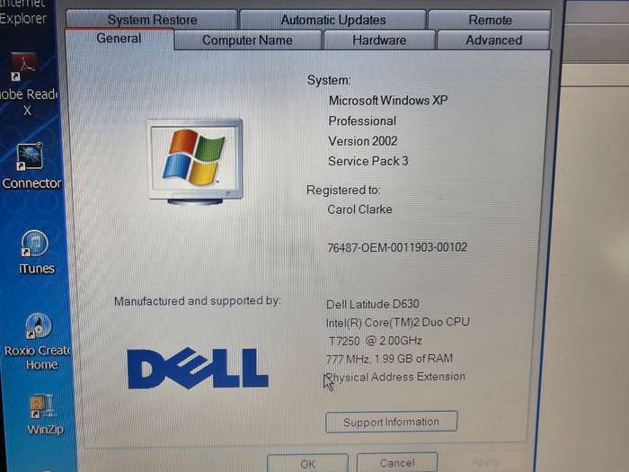 Dell Latitude D630 - Core 2 Duo - 2GB RAM - 128GB IDE HDD