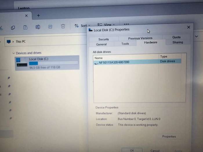 Dell Latitude 3580 i5-7200 8GB RAM 128GB SSD
