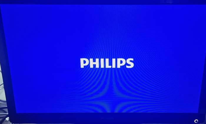Philips 18.5 inch LED monitor - badly scratched - no stand but has Vesa mount
