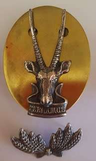 SWATF HQ Cap Badge and Services Corps Collar Badge