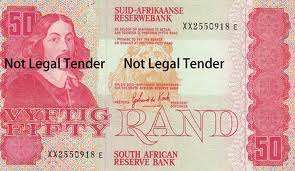 R50 NOTES GERHARD DE KOCK RARE OLD R50 NOTES IN SEQUENCE CRISP NOTES LIKE NEW NO MARKS