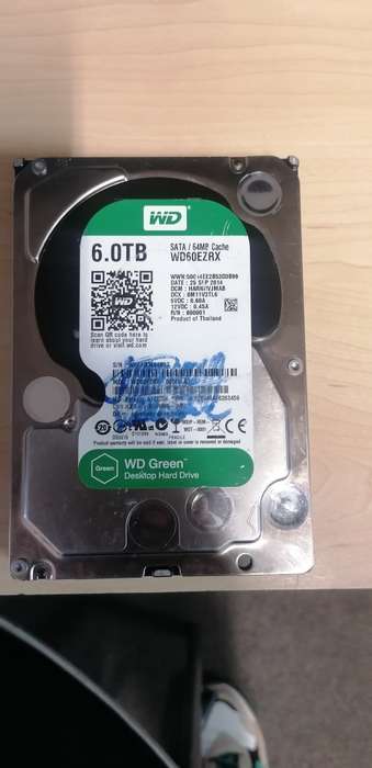 Green Western Digital 6TB Sata Hard Drive, 64MB Cache, 3.5 inch Worth Price R4249. 00