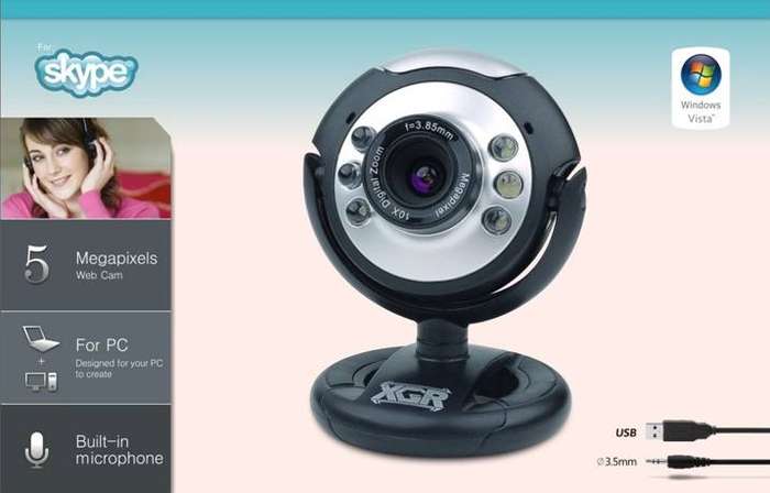 XGR 5Mp Digital WEbcam with 6 LEDS and mic