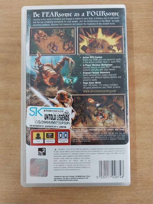 Untold Legends Brotherhood of the Blade - PSP