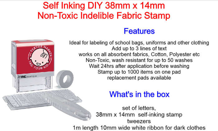 Textile Marker Self Inking Stamp