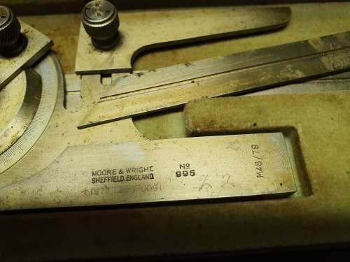 Moore and Wright Angle Protractor