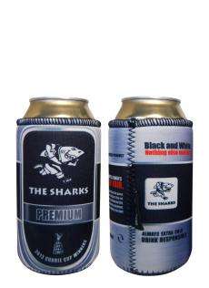 RUGBY Can Cooler Neoprene - *****SHARKS *******