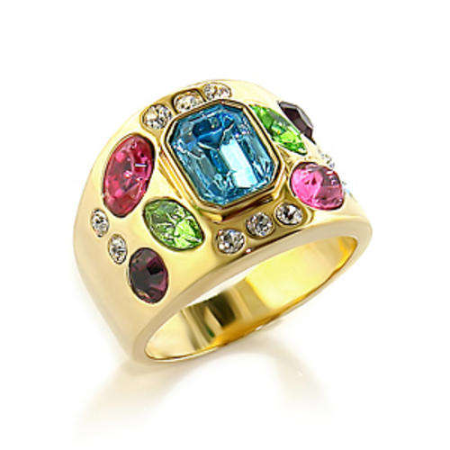 Size 8 Multi-Gemstone Swarovski Crystal ring