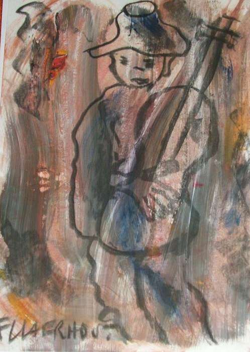 Original F. Claerhout mixed media 210 x 297 mm unframed