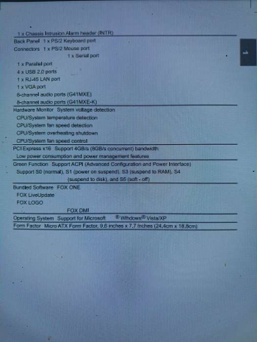 Foxconn G41MXE motherboard with cpu and 6 gig ram