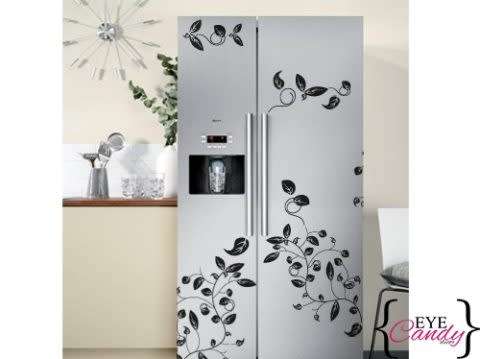 Curly Leaf Fridge decals vinyl decal stickers for fridge wrap decal DIY fridge art