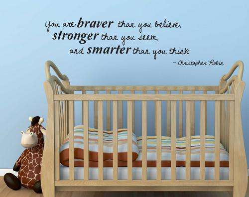 Christopher Robin Brave wall quote vinyl decal sticker wallart