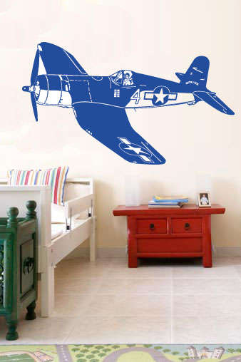 Giant airplane for the boys! Vinyl Wall Art Sticker Decal Vinyl Tattoo Decor