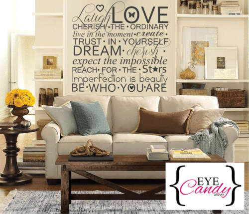 Imperfection is beauty....wall art Vinyl Sticker Decal Vinyl Tattoo