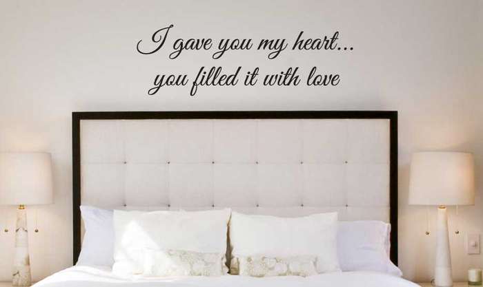 valentines! Gave you my heart... Wall Art Sticker Decal Vinyl Interior Decor Decoration