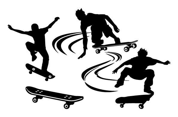 large skateboarders Vinyl Wall Art Sticker Decal Vinyl Interior Decor