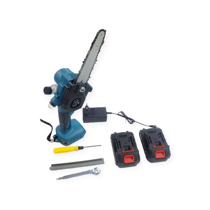 Electric Cordless Chainsaw With 2 x 25V 7500mah Batteries 6 Inch