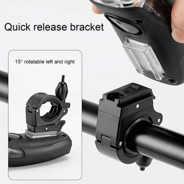 Bicycle Headlight Computer Horn With Digital Display