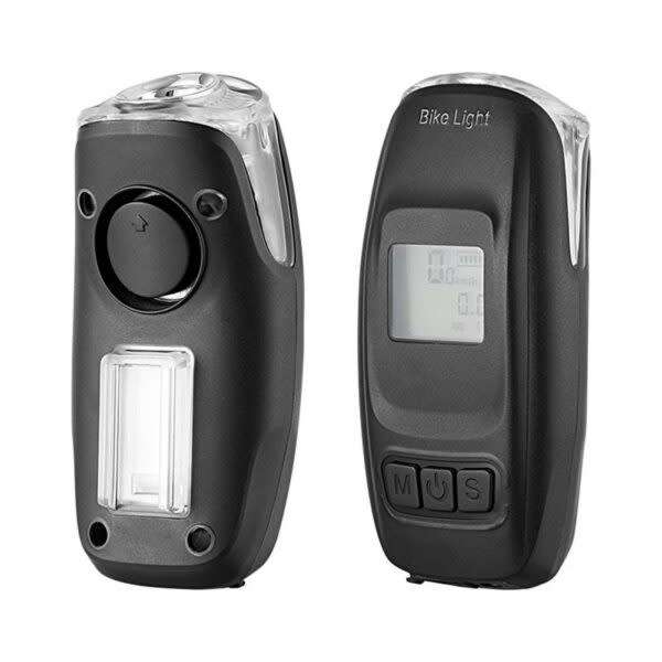 Bicycle Headlight Computer Horn With Digital Display