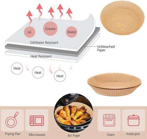 Baking Paper High Temperature Fryer Air Fryer Paper Food (100 Sheets)
