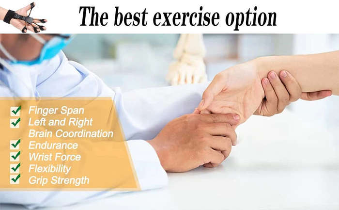 New Finger Grip Strengthener Hand Forearm Exerciser Finger Stretch Trainer Hand Treatment