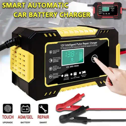 Battery Charger Car Battery Pulse Repair Charger Smart (Random Color)