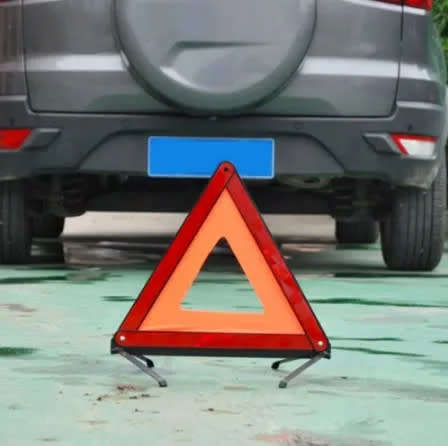 Safety Tripod Stop Sign Folding Car Triangle Reflective Emergency Breakdown
