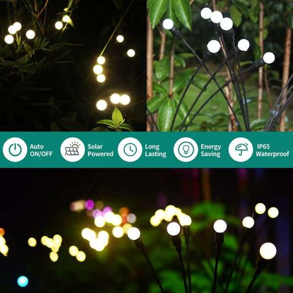 Atmospheric Solar Starburst Swing Outdoor Warm White Bulb Garden Light