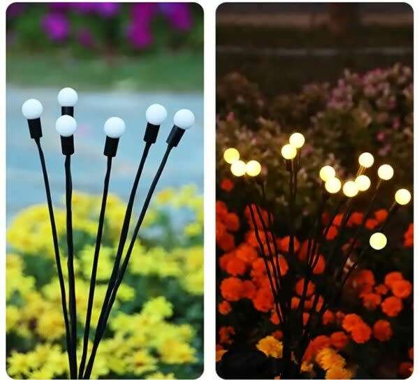 Atmospheric Solar Starburst Swing Outdoor Warm White Bulb Garden Light