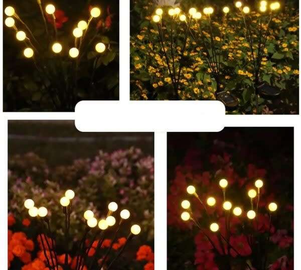 Atmospheric Solar Starburst Swing Outdoor Warm White Bulb Garden Light