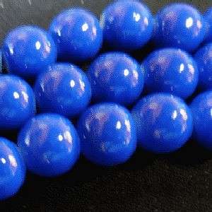 BFA - 10mm DEEP BLUE OPAQUE ROUND BEADS (pack of 10)