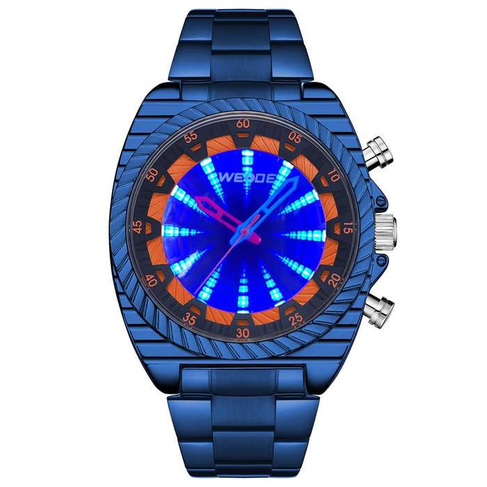 must seeRetail: R2499.00 WEIDE Men`s 3D!!! Flash UV Black Light Up Watch BRAND NEW official SA store