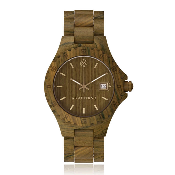 AB AETERNO ITALY Mens Premium Luxury Swiss movement Green Sandalwood watch