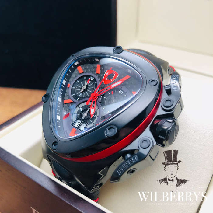 Tonino Lamborghini Spyder Black/Red Chronograph Watch