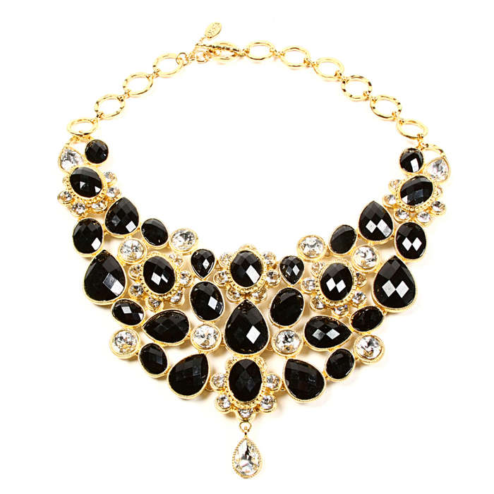 AMRITA NEW YORK Women`s The Hamptons Austrian Crystal and Resin Evening Necklace coral