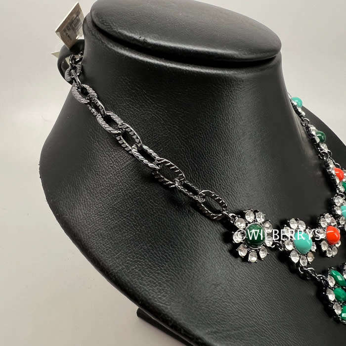 Amrita New York Women`s Elitist Luxe Austrian Crystal and Resin Evening Necklace