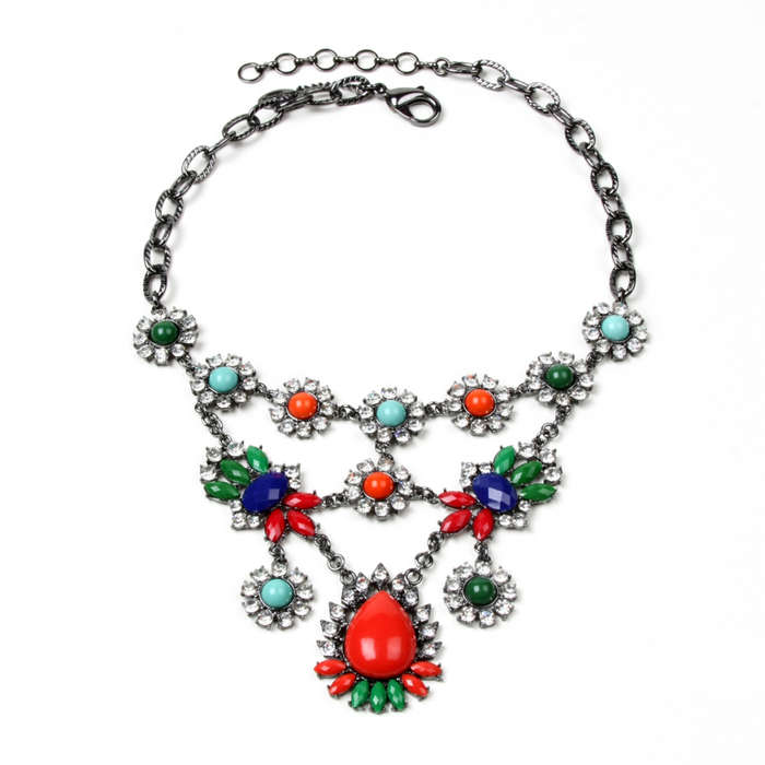 Amrita New York Women`s Elitist Luxe Austrian Crystal and Resin Evening Necklace