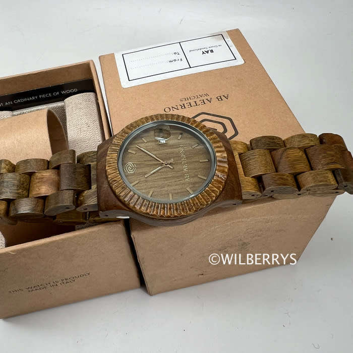 AB AETERNO ITALY Mens Premium Luxury Swiss movement Green Sandalwood watch