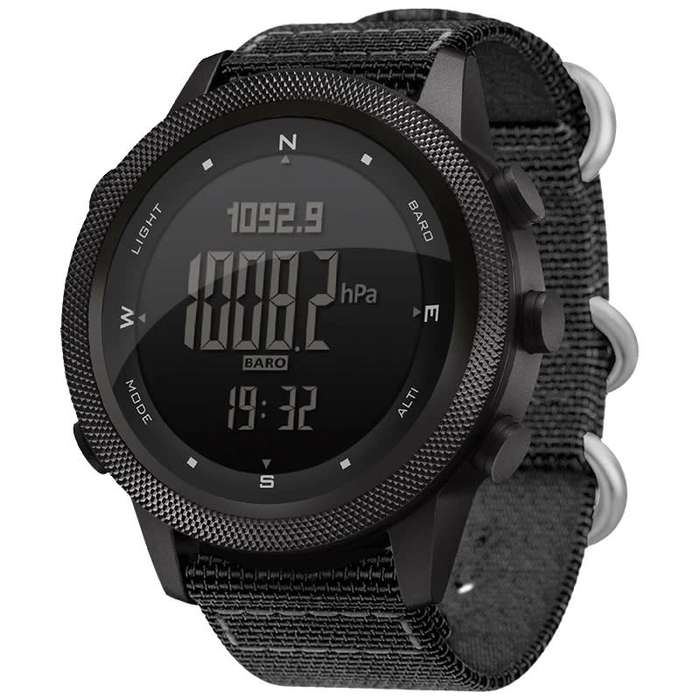 North Edge Apache 46mm Tactical Altimeter, Barometer, Compass Outdoor Watch with Nylon Strap