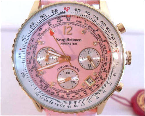 RARE **DIAMOND** LADY KRUG BAUMEN 8 DIAMONDS WATCH BEAUTIFUL, ELEGANT