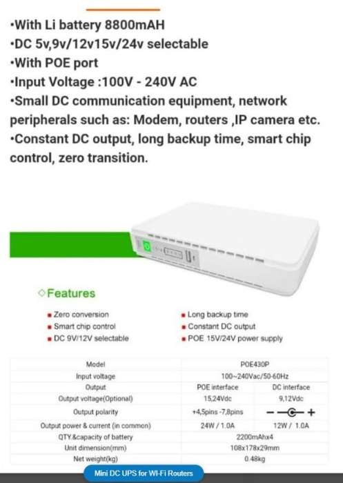 Mini DC UPS (17 Watts) for WI-Fi Routers - Beat Load Shedding!!