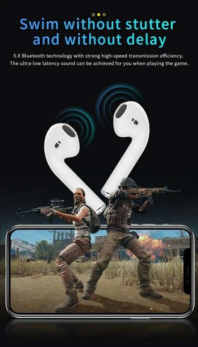 TWS Bluetooth Earpods. Compatible With Android, iOS, Windows and Mac OS. Bluetooth 5.0