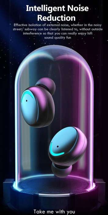 High Quality F9 Wireless Earbuds With Power Bank. For Android, iOS, Windows & Mac OS. Bluetooth 5.0.