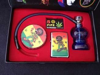 RASTA MINI BONG PIPE SET