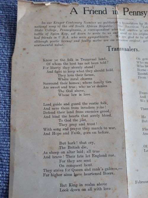 CORRESPONDENCE FROM AROUND THE WORLD IN 1900
