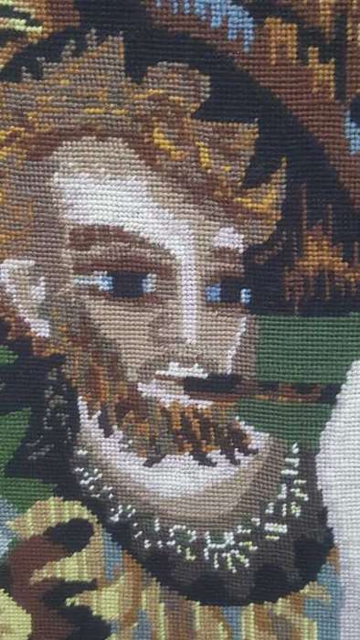 STUNNING EMBROIDERED PIED PIPER PIECE OF ART