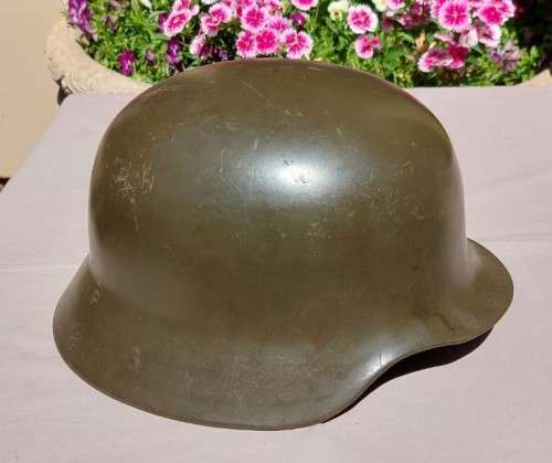GERMAN M53 POLICE (BGS or Bundesgrenzschutz) STAHLHELM (STEEL HELMET) FROM THE 1950S SIMILAR TO WW2