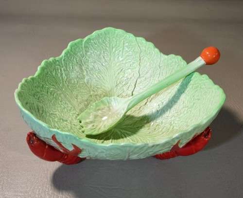 RARE EARLY CARLTON WARE 1930S-1960S CABBAGE LEAF LOBSTER FEET SALAD BOWL